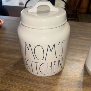 Rae Dunn White Ceramic 'Mom's Kitchen' Canister